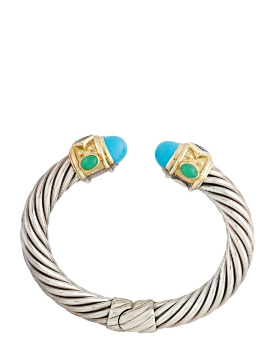 David Yurman  Multi-Stone Renaissance Hinged Cuff